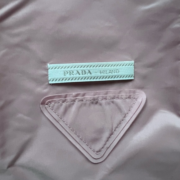 PRADA ReNylon Cropped Jacket Pink w/ White Trim - Picture 8 of 8